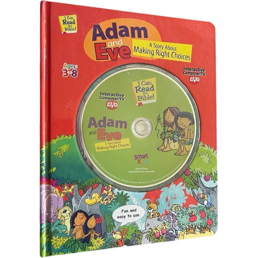 Brand New I Can Read Bible Adam & Eve Choices Interactive Computer TV DVD & Book